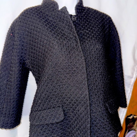 GAP Wool Jacket with Cropped Silhouette and Mock Neck - Picture 8 of 8